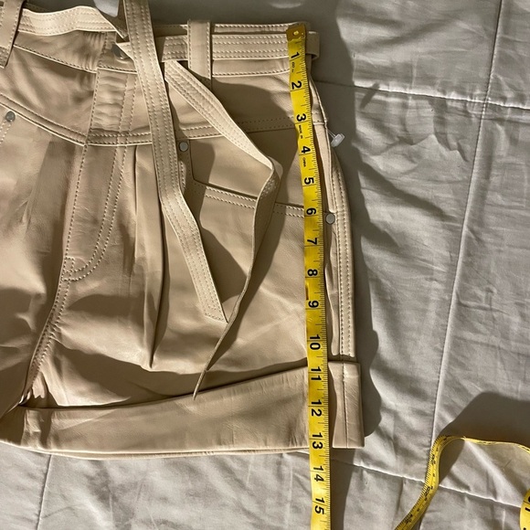 Revolve L’Academie Savon cream leather shorts - Picture 15 of 16